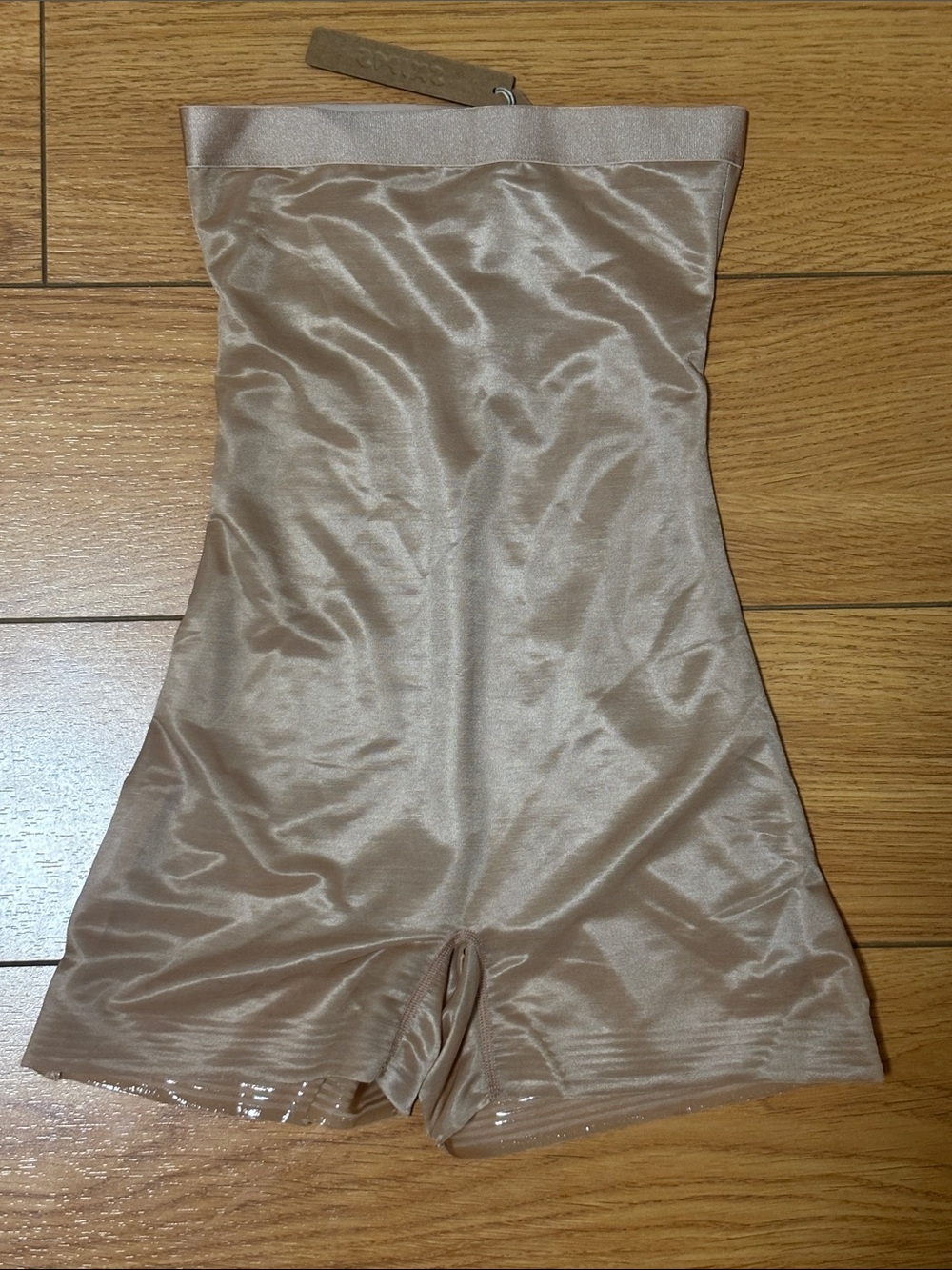 SKIMS Simply Nude High-Waist Shaping Bodysuit Shorts - Clay